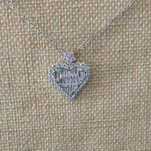 Elegant Silver Heart Pendant Necklace